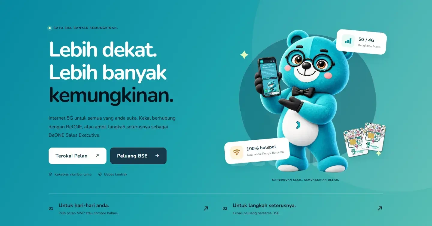 Tema 4 Beone Mobile dalam mod Dark