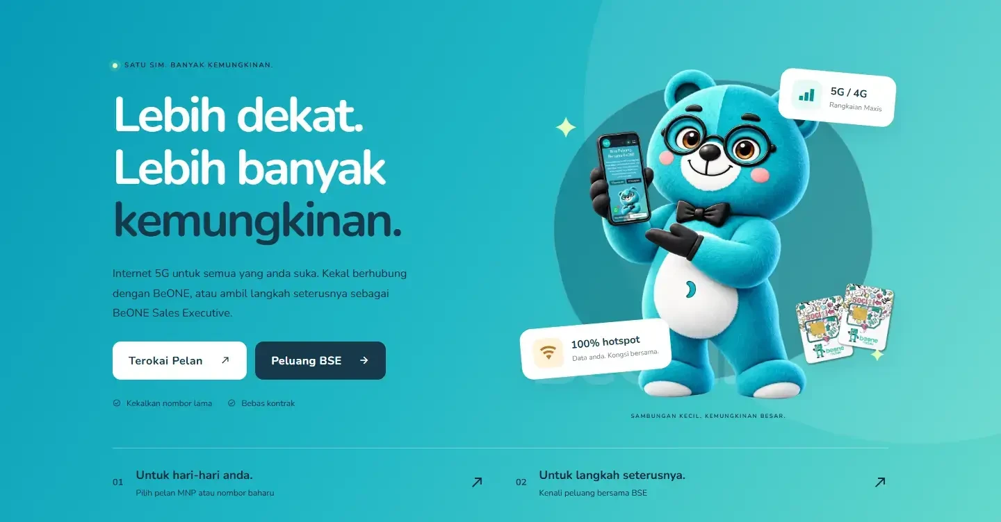 Tema 4 Beone Mobile dalam mod Light