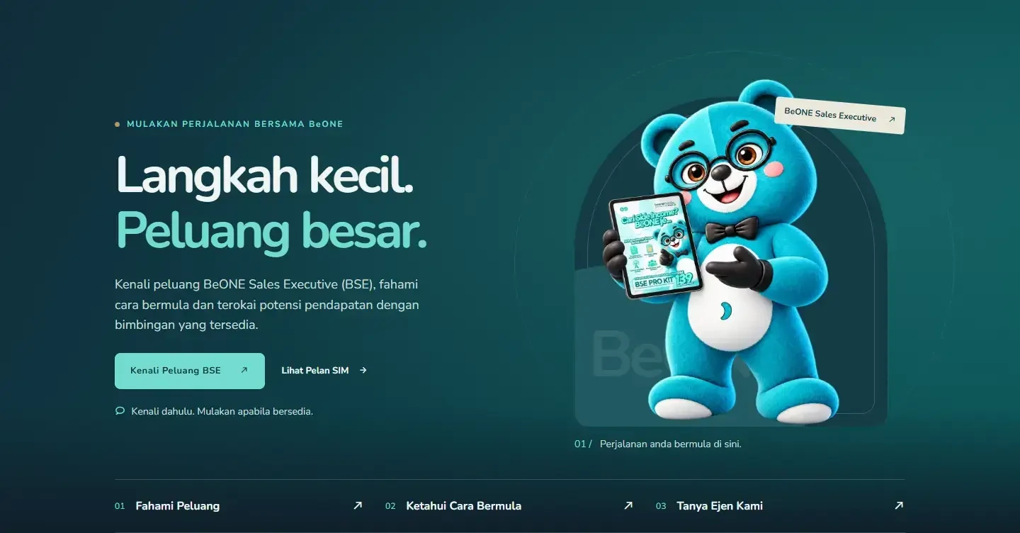 Tema 5 Beone Mobile dalam mod Dark